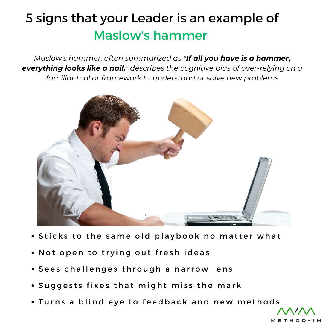 5 signs your leader is an exampleof Maslow's hammer - Sabyasachi Sengupta - Keynote Speaker